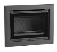 BRICOSOL Insertable de Leña de 65 cm con Turbinas FM Modelo IT-165 FK Cristal Serigrafiado