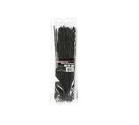 Brida - bridas de poliamida 6,6 negras, medidas 4,8x350 mm, bolsa con 100 unidades, ideales para fijar y agrupar cables de manera segura.