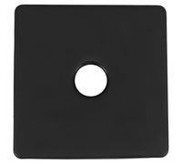 Brida Cuadrada Extragrande para Ducha, Acero Inoxidable Negro, 3,5 Pulgadas | Diámetro de Orificio 0,8 Pulgadas, Instalación Deslizante, Cubre Huecos y Protege Azulejos