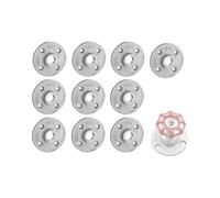 Brida de piso de 1/2" 10PCS Accesorios de tubería de base de brida de piso DN15 4 orificios Rosca de base Accesorios decorativos Fijación de estante roscada de aleación de aluminio