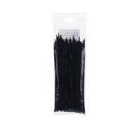Bridas - bridas de nylon de 3.6 x 200 mm, paquete de 40 unidades en color negro, ideales para organizar y asegurar cables y materiales eléctricos.