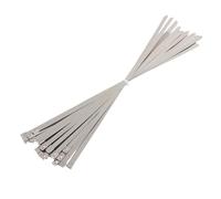 Bridas de acero inoxidable para cables 10 20 50 Uds. 12mm 0,47 pulgadas envoltura de escape multiusos 304 bridas Metal acero inoxidable autoblocantes(20pcs,12x400mm)