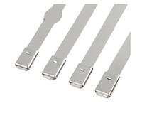Bridas de acero inoxidable para cables Brida de Cable acero inoxidable, 10 Uds., brida bloqueo multiusos, Metal 10mm, recubierta con envoltura escape(200pcs,10x1000mm)