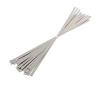 Bridas de acero inoxidable para cables Bridas de Metal acero inoxidable 4,6mm, envoltura escape recubierta, bridas con cremallera, bloqueo multifuncionales,6(10pcs,4.6x400mm)