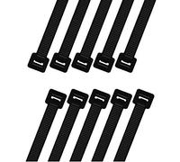 Bridas para cables Intervisio 1000 × 9 mm, negras, 10 unidades