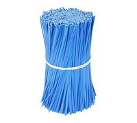 Bridas para plantas, Paquete de 100 soportes for jaulas plantas multicolores y bridas for cables for trepadoras, 8-30 cm(Blue-100pcs,25cm)