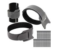 Bridas Reutilizables de Cable de Nylon para la Organización de Cables, 25 Pzas, L15 X W1,2 cm, Negro, de Nylon, Cable de Gancho y Lazo Fuerte, Atadura Cable Reutilizable, cablestrap