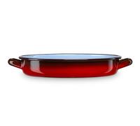 Briebe ignea cacerola baja inducción 24cm cazuela 1,8l fuente acero esmaltado vitrificado vintage fuego horno, , rojo