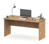 briebe Escritorio, Mesa de Ordenador Oficina, Estudio 76x155x68cm (Alto x Ancho x Profundo), Despacho, Habitación, Desk, Zenith Roble Gold