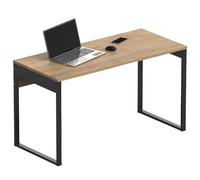 Briebe Smuk Escritorio Mesa de Ordenador Oficina Estudio, Patas Estructura Metálica Industrial 76x135x60cm, , Madera Brown