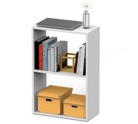 Briebe nova estantería almacenaje libros, muebles salón oficina modernos, librería 75x50x24,5cm habitación, , blanco