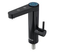 briebe Grifo Calentador de Agua Eléctrico Instantáneo de Mesa, Bajo Consumo, Grifo Cocina Baño Acero Inox, Display Selector Temperatura, Camping, Camper, Agua Caliente al Instante Fácil Instalación