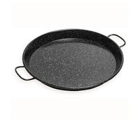 briebe Paellera Valenciana Inducción Esmaltada18 cm, Acero Esmaltado, 1 Ración de Paella, Apta para Vitrocerámica, Fuego, Gas, Horno, Levante Negro Jaspeado