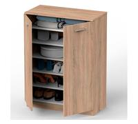 Briebe nova armario dormitorio, multiusos, baño, mueble cocina, zapatero 2 puertas 5 estantes101x74x36 cm, , madera