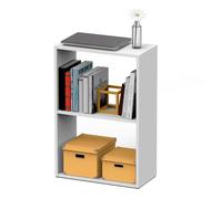 Briebe nova estantería almacenaje libros, muebles salón oficina modernos, librería 75x50x24,5cm habitación, , blanco