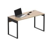 briebe Escritorio, Mesa de Ordenador Oficina, Estudio, Patas Estructura Metálica 76x135x60cm (Alto x Ancho x Profundo) Diseño Industrial, Desk, Smuk, Roble Cambrian/Negro