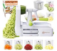 Brieftons - Espiralizador de 7 hojas: cortador de verduras en espiral más fuerte y más pesado, mejor para hacer espaguetis de pasta para baja emisión de carbono, paleo, sin pegamento, con cuchilla