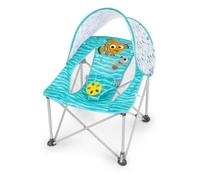 Bright Starts Hamaca Plegable para Bebé Disney Baby Nemo BRI17430 con Visera Solar FPS +50 y Bolsa de Transporte