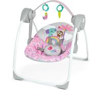 Bright Starts Pink Paradise Columpio Automático Portátil con Música