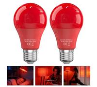 BrightArk 625nm Luz Roja Nocturna Melatonina E27 Led Bombilla para Dormir, Sin Luz Azul, Sin Parpadeo, 9W Bombilla para Bebés, Biohacking, Leer y Ambientes Acogedores, 2-Unidades