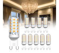 BrightArk G9 Led Bombilla, 4W Ámbar Cálido Blanco 2200K, Equivalentes a Halógenas 40-50W, No Dimmable para Iluminación Doméstica, Decoración, Candelabros, Luces Pared, Lámparas de Cristal, 10 Paquetes