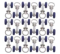 BRIGHTFUFU 20 Piezas Rodillos de Oruga para Curtain Rail Ruedas Guía de Acero Inoxidable y Plástico, Planeador Deslizante de Cortinas Funcionamiento Suave y Silencioso para Oficinas