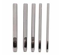 BRIGHTFUFU 5 Piezas Perforadora Redonda Manual de Metal para Cinturones y | Cabezal Multi Tamaño, Cambio Rápido, Mango Ergonómico, para Cuero, Eva, Plásticos Blandos y Reparaciones