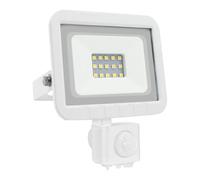 Brightium Proyector LED plano 10W con sensor, ideal para iluminación eficiente y seguridad en exteriores.