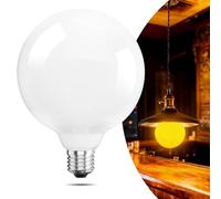 BrightWish Bombilla LED G125 Globo, 7W (Equivalente 70W), 1800K Luz Cálidísima, E27, Vidrio Opalino, No Regulable, para Lámparas Colgantes y Ambiente Acogedor