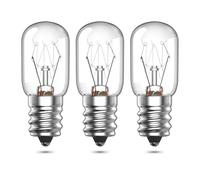BrightWish Bombilla para Horno E14 25W 300 Grados, Blanco Cálido 2700K, Bombilla para Lámpara de Sal, Microondas, Nevera, 3 Piezas