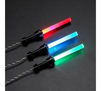 BRIKSMAX Kit de luz LED de 3 colores para minifiguras LEGO Star Wars, cable de 30 cm con extensiones modulares de 15/20/30 cm, iluminación multicolor para vitrinas y escritorios (no incluye minifigura