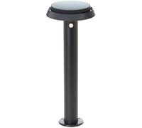 Brilliant Alvero Terminal de exterior LED y solar con detector de movimiento - Negro