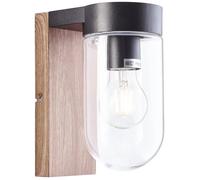 BRILLIANT. Lámpara de pared exterior Cabar, color marrón, IP44, casquillo E27, 40 vatios, regulable, apta para bombillas estándar