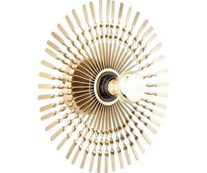 BRILLIANT, aplique de pared, 33 cm, modelo Mendoza, color dorado, IP20, casquillo E27, 52 vatios, regulable, apto para bombillas convencionales