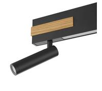 Brilliant Downlight LED Streamline, longitud 60 cm, negro, 2 luces.