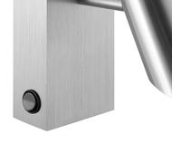Brilliant Foco de pared LED Risell, ancho 9 cm, metal color aluminio EC:EPREL:2290578