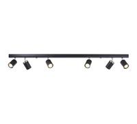 BRILLIANT, foco de techo de 6 luces. Diseño elegante con cabezales orientables. 6 bombillas GU10, máximo 35W cada una. Fabricado en metal