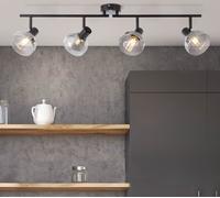 BRILLIANT: Foco empotrable para techo Reflect | Lámpara de techo decorativa | Vidrio/Metal | mate/vidrio ahumado | 4 x E14, máx. 18W
