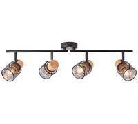BRILLIANT, foco empotrado, 4 luces, color marrón Santy, IP20, casquillo E14, 42 vatios, apto para lámparas tipo "gota"