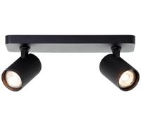 BRILLIANT: Foco empotrado de 2 luces, modelo Marty, color , IP20, con casquillo GU10, 10 vatios, regulable, incluye bombilla LED y es reemplazable