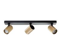 BRILLIANT: Foco empotrado, de 3 luces, color dorado, IP20, con casquillo GU10, 10 vatios, regulable, con fuente de luz LED incluida y reemplazable