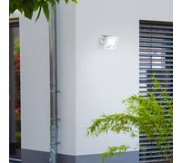 Brilliant Foco LED solar de pared para exteriores Luton Sensor, blanco, ancho 13 cm