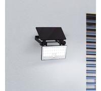 Brilliant Foco LED solar de pared para exteriores Luton Sensor, negro, A 19 cm