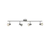 BRILLIANT Spotrohr Sanny | Foco de techo de 4 luces | Metal | Hierro/Cromo | Cabezales orientables | 4x GU10, máximo 7W