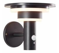 Brilliant Garvina Aplique de exterior LED y solar con detector de movimiento - Negro