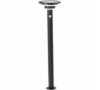 Brilliant GARVINA Poste de exterior LED y solar con detector de movimiento, Negro