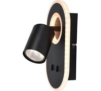 BRILLIANT Kimon, foco de pared LED, color negro, modelo G99556/06