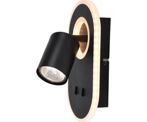 BRILLIANT Kimon, foco de pared LED, color negro, modelo G99556/06