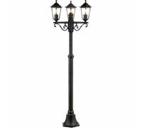 Brilliant Lámpara exterior Carleen 3L negra – 3x E27 A60 60W (bombillas no incl.)