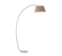BRILLIANT lámpara Brok bow lámpara de pie 2.0m marrón/gris | 1x A60, E27, 60W, adecuado para lámparas estándar (no incluidas) | Escala A ++ a E | Giratorio con interruptor de pie/cabeza
